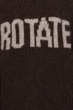 Knitted Logo Sweater Dark Brown