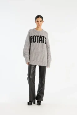 Knitted Logo Sweater Light Grey