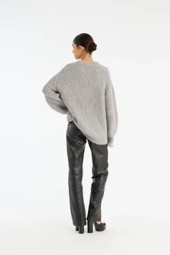 Knitted Logo Sweater Light Grey