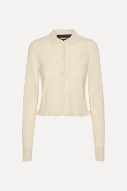 Knitted Polo Cardigan Cream
