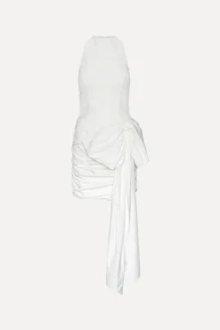 Lace Mini Bow Dress White
