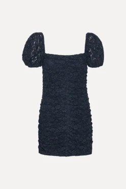 Lace Mini Dress Dark Blue