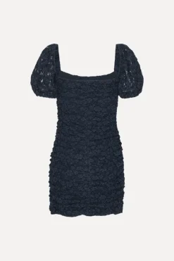 Lace Mini Dress Dark Blue