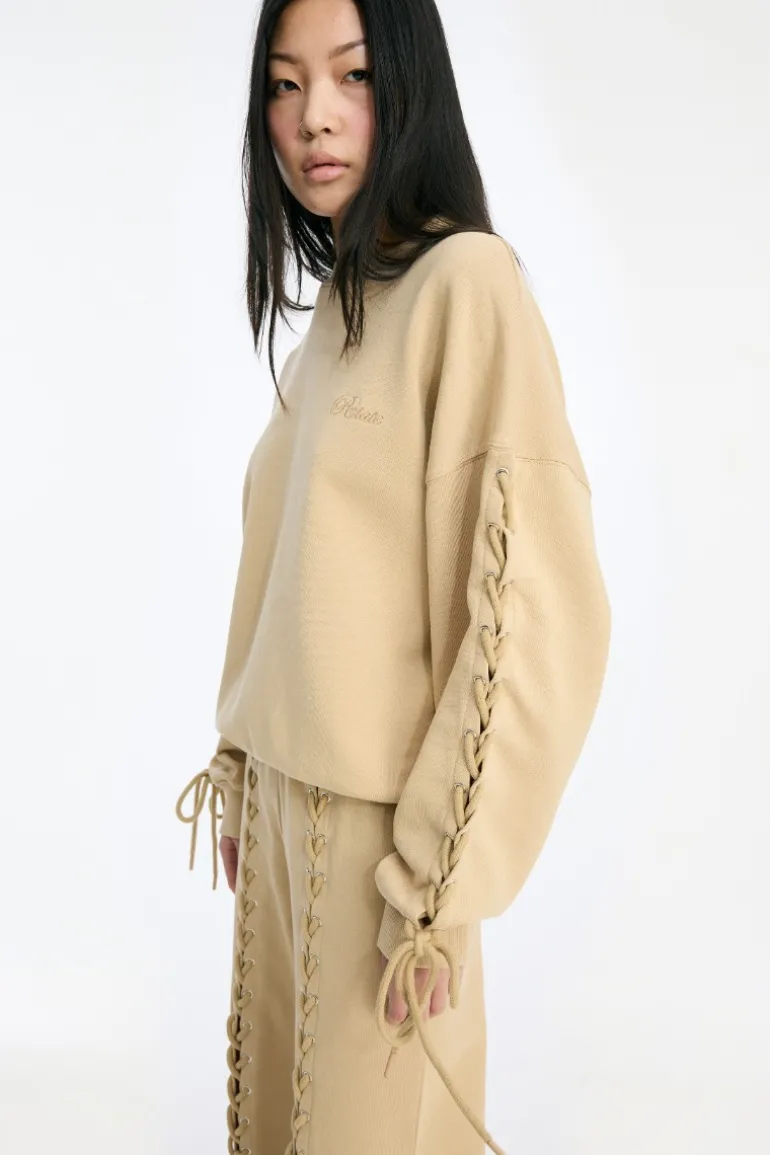 Lacing Crewneck Beige