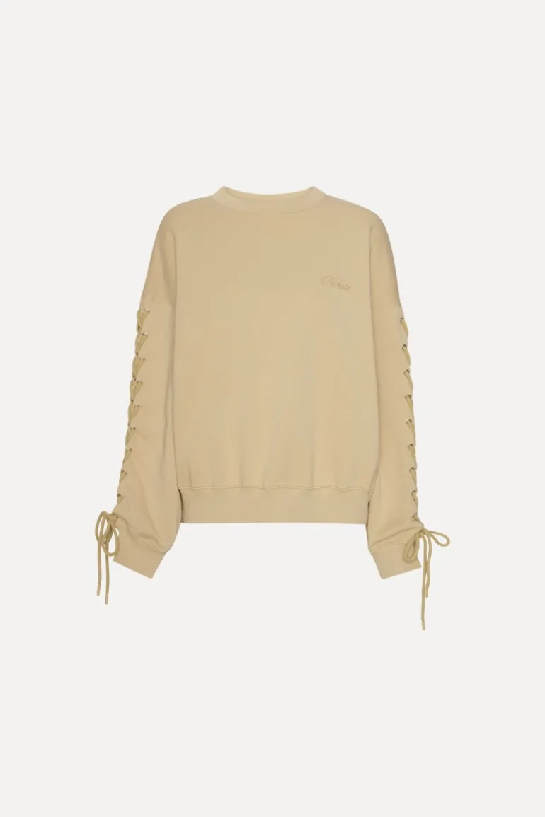 Lacing Crewneck Beige