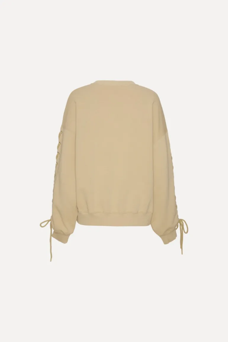 Lacing Crewneck Beige