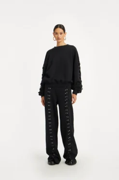 Lacing Crewneck Black