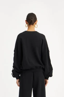 Lacing Crewneck Black