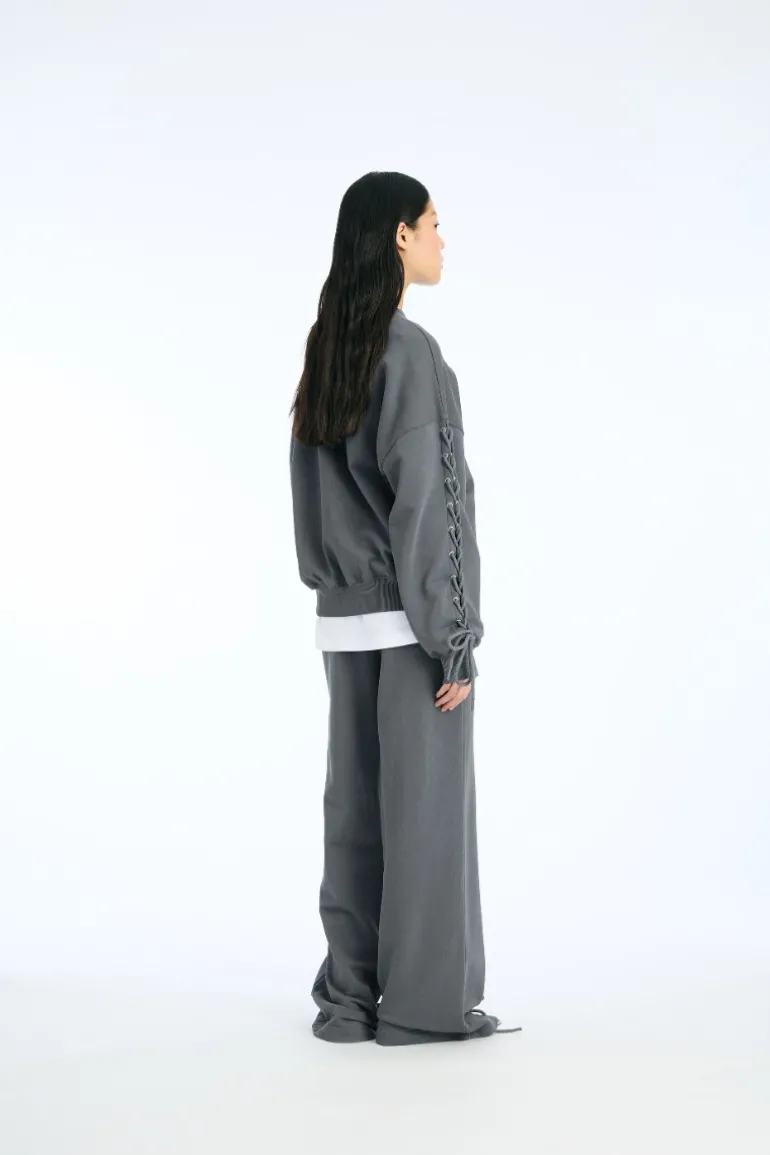 Lacing Crewneck Dark Grey