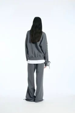 Lacing Crewneck Dark Grey