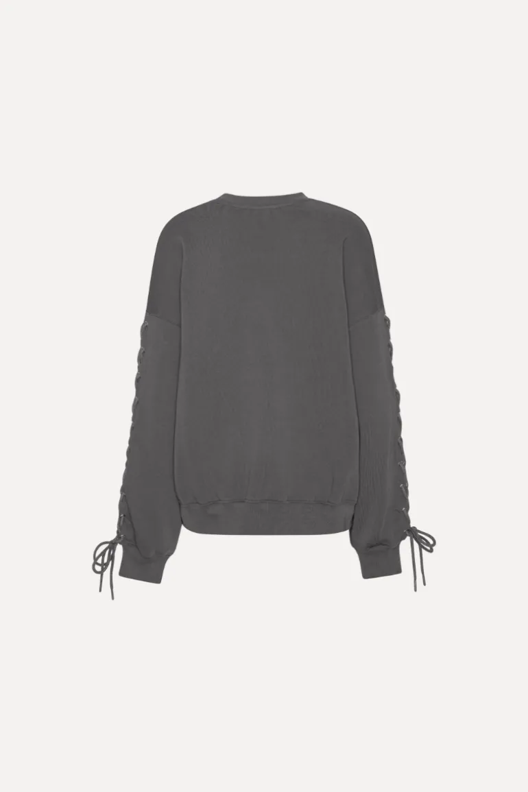 Lacing Crewneck Dark Grey