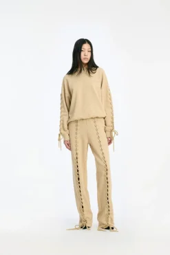 Lacing Sweatpants Beige