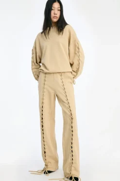 Lacing Sweatpants Beige