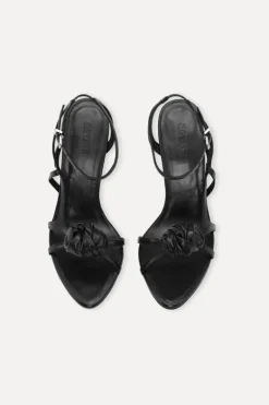 Leather Knot Sandal Black