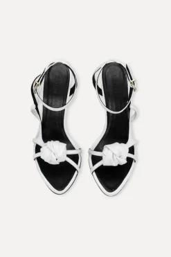 Leather Knot Sandal Bright White