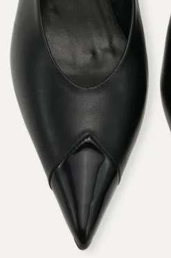 Leather Slingback Pump Black