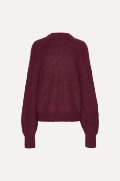 Light Knit Logo Sweater Bordeaux