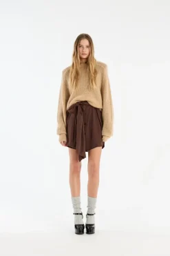 Light Knit Logo Sweater Beige