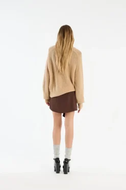 Light Knit Logo Sweater Beige