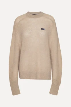 Light Knit Logo Sweater Beige