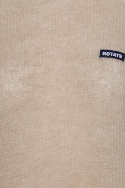 Light Knit Logo Sweater Beige