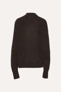 Light Knit Logo Sweater Dark Brown