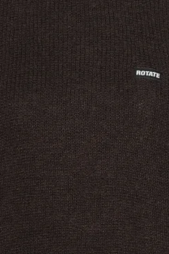 Light Knit Logo Sweater Dark Brown