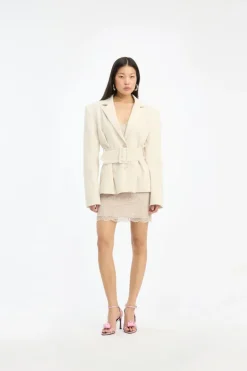 Linen Suiting Blazer Cream