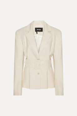 Linen Suiting Blazer Cream