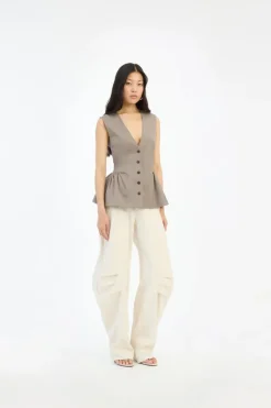 Linen Suiting Pants Cream