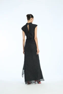 Long Dress W. Tie Black
