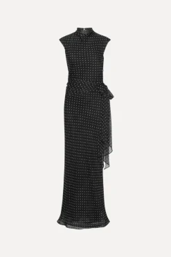 Long Dress W. Tie Black