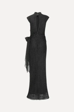 Long Dress W. Tie Black