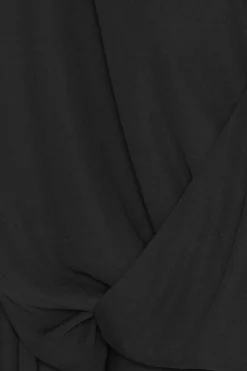 Long Sleeve V-neck Top Black