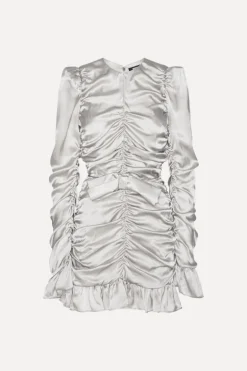 Ls Mini Bow Dress Light Grey