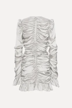 Ls Mini Bow Dress Light Grey