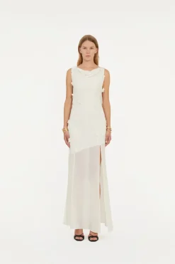 Maxi Halterneck Dress White