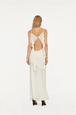 Maxi Halterneck Dress White