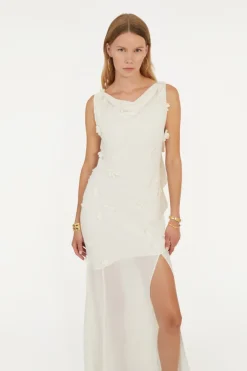 Maxi Halterneck Dress White