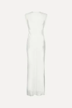 Maxi Waterfall Dress White