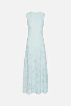 Mesh Maxi Dress Blue