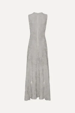 Mesh Maxi Dress Grey Violet