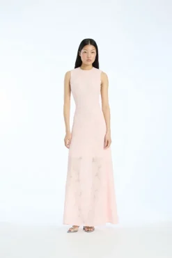 Mesh Maxi Dress Light Pink