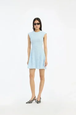Mesh Mini Dress Blue