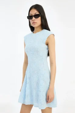 Mesh Mini Dress Blue