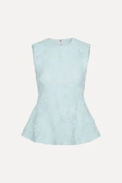 Mesh Sleeveless Top Blue