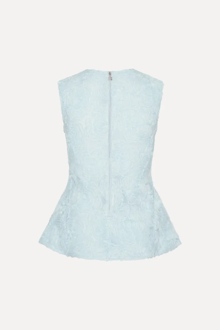 Mesh Sleeveless Top Blue