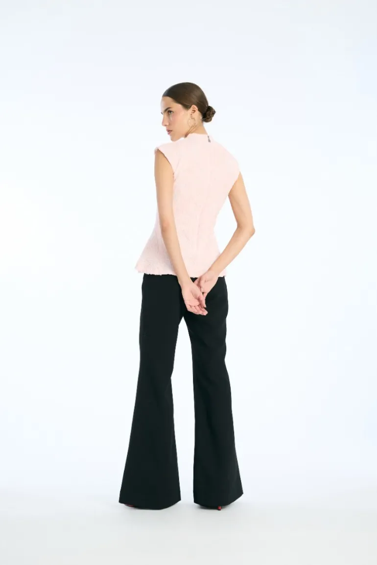 Mesh Sleeveless Top Light Pink