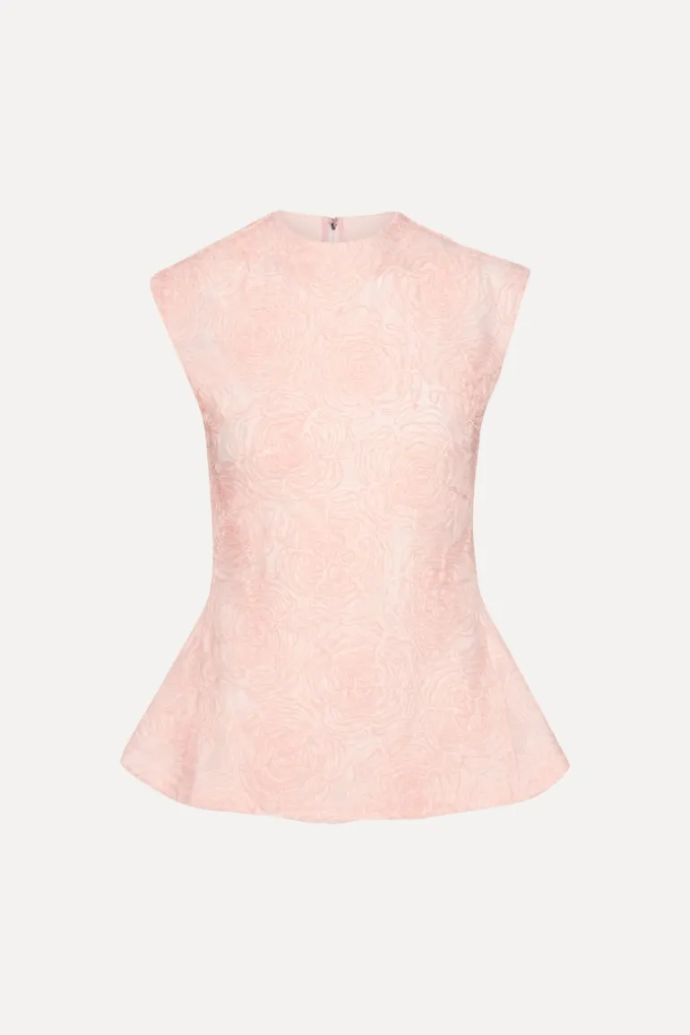 Mesh Sleeveless Top Light Pink