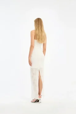 Mesh Tube Dress White